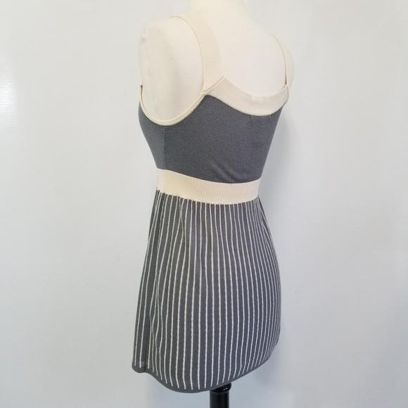 NANETTE LEPORE Womens Gray & Cream Knit Stretchy Tank Top Size XS - Picture 4 of 8
